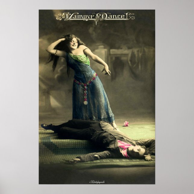 FUNNY POSTERS - VAMPYRE DANCE - VINTAGE & RETRO (Front)
