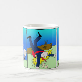 Funny postman cartoon mug. coffee mug