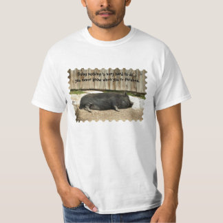 Funny Pot Bellied Pig Mens T-Shirt