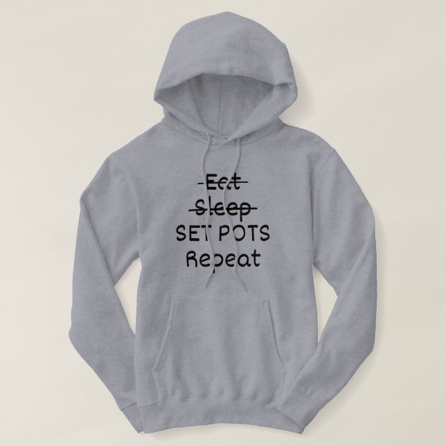 Funny Pot Fishing Hoodie (Design Front)