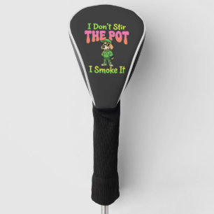 Funny Pot Smoking Dog Stoner Golf Head Cover