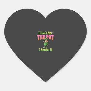 Funny Pot Smoking Dog Stoner Heart Sticker