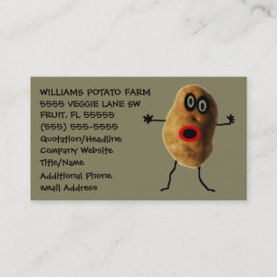 Funny Potato Farmer Advertising Business Card