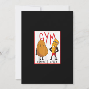Funny Potato Gym Before After Workout Gift Fitness