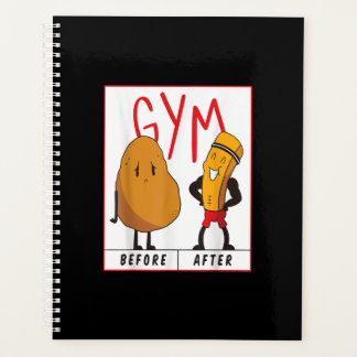 Funny Potato Gym Before After Workout Gift Fitness Planner