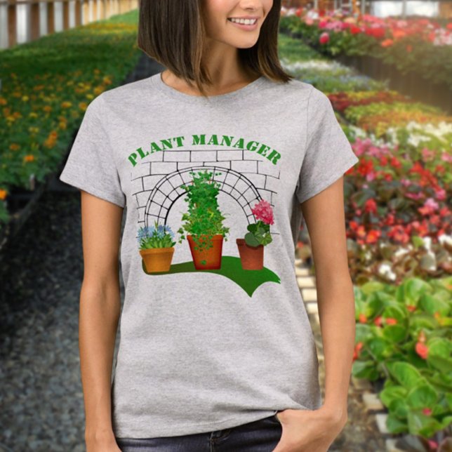 Funny Potted Flowers Plant Manager T-Shirt (Creator Uploaded)