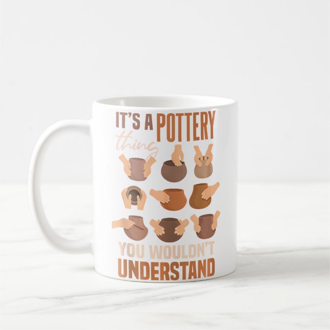 Funny Pottery Coffee Mug (Left)
