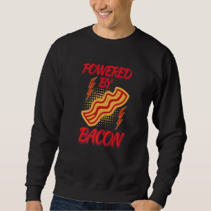 Funny Powered By Bacon Humor Shirt Bacon Lover Jok