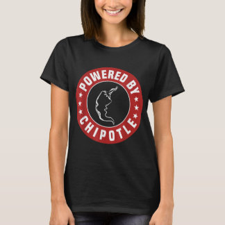 Funny Powered By Chipotle Design Chilli Pepper  T-Shirt