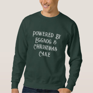 Funny Powered By Eggnog Christmas Men’s Sweater