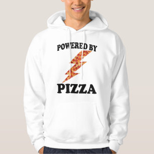 Funny Powered By Pizza Cool Pizza Hoodie
