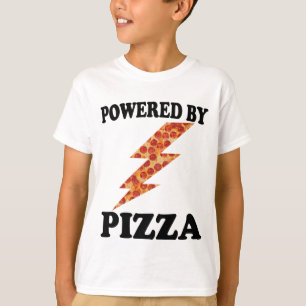 Funny Powered By Pizza Cool Pizza T-Shirt