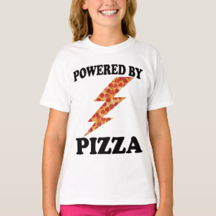 Funny Powered By Pizza Cool Pizza     T-Shirt