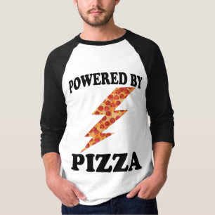 Funny Powered By Pizza Cool Pizza T-Shirt