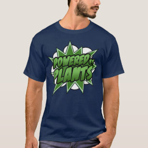 Funny Powered By Plants Vegetarian Vegan Superpowe T-Shirt