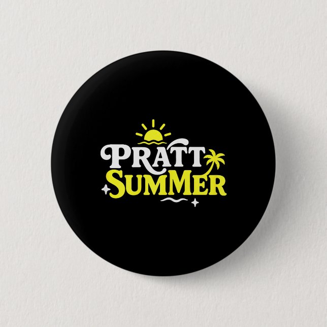 Funny Pratt Summer Graphic Design 6 Cm Round Badge (Front)