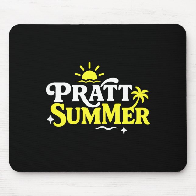Funny Pratt Summer Graphic Design Mouse Pad (Front)