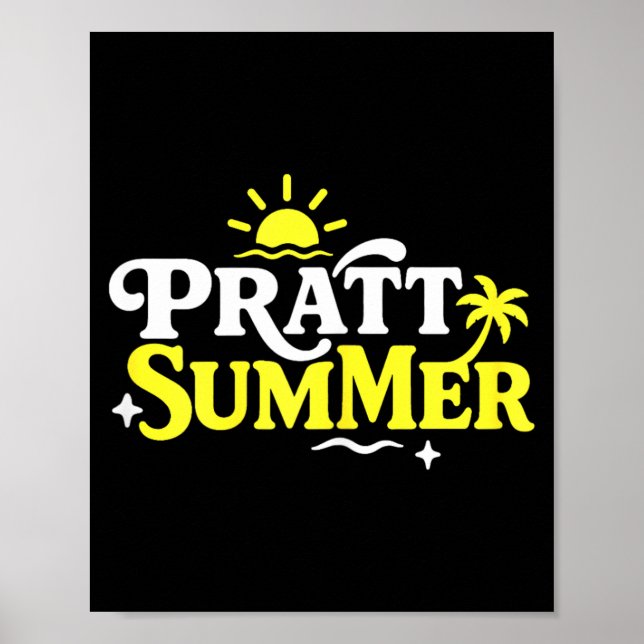 Funny Pratt Summer Graphic Design Poster (Front)