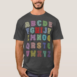 Funny Pre K Kindergarten Hi Alphabet Back To Schoo T-Shirt