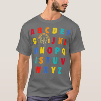 Funny Pre K Kindergarten Hi Alphabet Back To Schoo T-Shirt