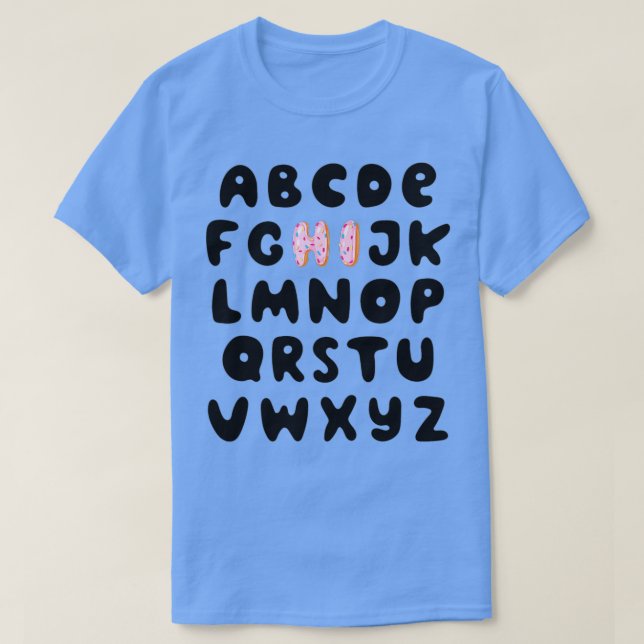 Funny Pre K Kindergarten Hi Alphabet Back To Schoo T-Shirt (Design Front)