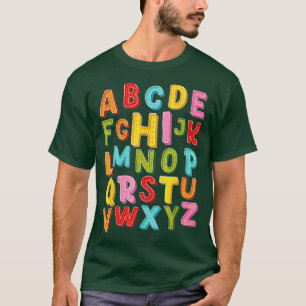 Funny Pre K Kindergarten Hi Alphabet Back To Schoo T-Shirt