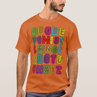 Funny Pre K Kindergarten Hi Alphabet Back To Schoo T-Shirt