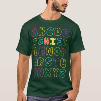 Funny Pre K Kindergarten Hi Alphabet Back To Schoo T-Shirt