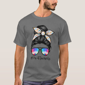 Funny Pre-K Life Bun Back To School S 1St Day Of S T-Shirt