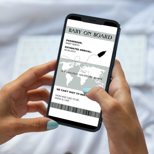 Funny Pregnancy Announcement Boarding Pass Style (baby on board boarding pass pregnancy announcement our greatest adventure begins)