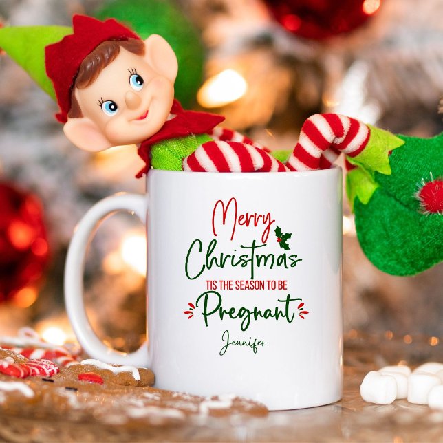 Funny Pregnancy Announcement Christmas    Coffee Mug (Creator Uploaded)