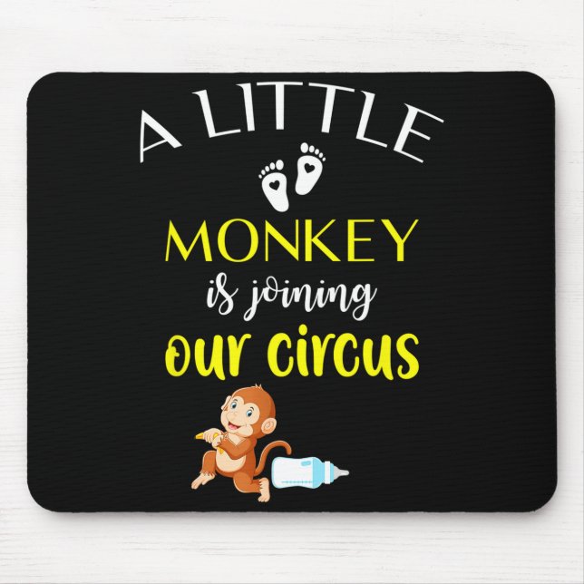 Funny Pregnancy Announcement New Baby Reveal  Mouse Pad (Front)