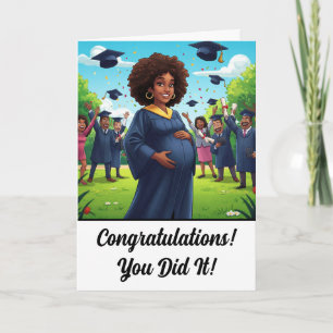 Funny Pregnancy College Graduation Card