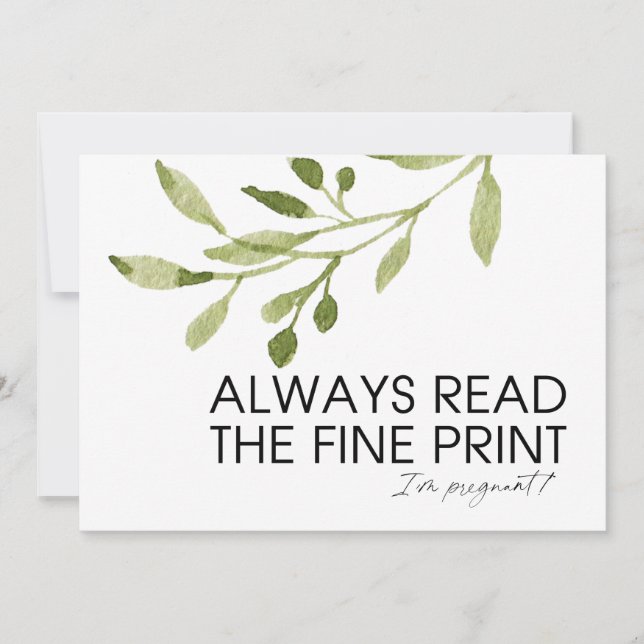 Funny Pregnancy Reveal I'm Pregnant Having a Baby Card (Front)