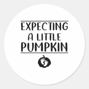 Funny Pregnancy Thanksgiving Graphic Tee Expecting Classic Round Sticker