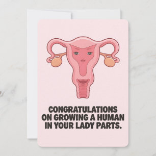 Funny Pregnancy Uterus Growing A Human In Lady Holiday Card