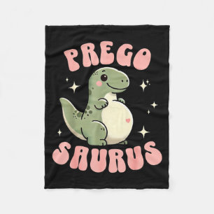 Funny pregnant mom expecting mama to be pregosauru fleece blanket