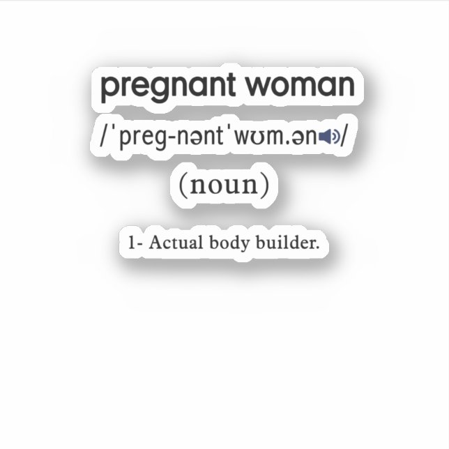 funny pregnant woman definition (Front)
