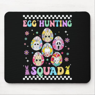 Funny Prepare To Groovy Dye Horror Egg Hunting Squ Mouse Pad