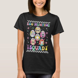 Funny Prepare To Groovy Dye Horror Egg Hunting Squ T-Shirt