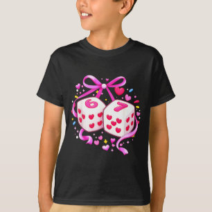 Funny Preppy 67 Valentine Six Seven Dice 6 7 Women T-Shirt