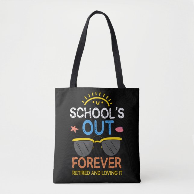 Funny Preschool Teacher Retirement School Retired Tote Bag (Front)