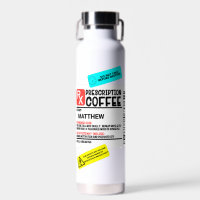Funny Prescription Coffee Label Personalised   