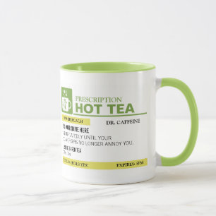 Funny Prescription Hot Tea - Lime Green Mug