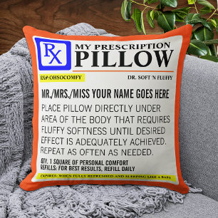 Funny Prescription Label Cushion