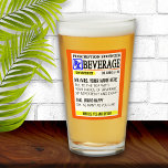 Funny Prescription Label Pint Glass<br><div class="desc">Add a name to this funny "prescription" pint glass for a perfectly unique gift idea! Or,  fill your own prescription for a little something for yourself.</div>
