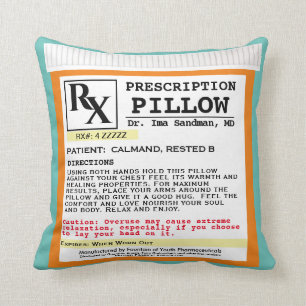 Funny Prescription Pillow Get Well