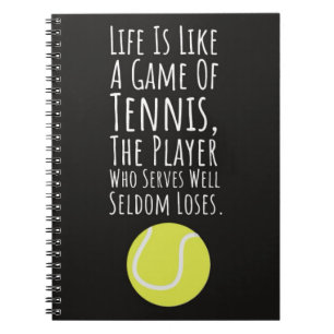 Funny Presents For Tennis Players Humour Typograph Notebook