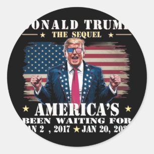 Funny President Donald Trump Inauguration Day 2025 Classic Round Sticker