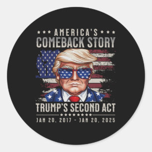 Funny President Donald Trump Inauguration Day 2025 Classic Round Sticker